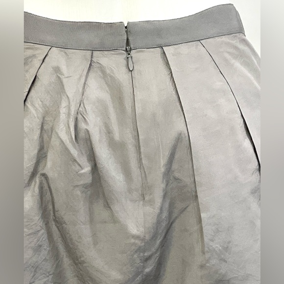 J. Crew Grey Linen Silk Pleated Mini Skirt - Picture 9 of 12